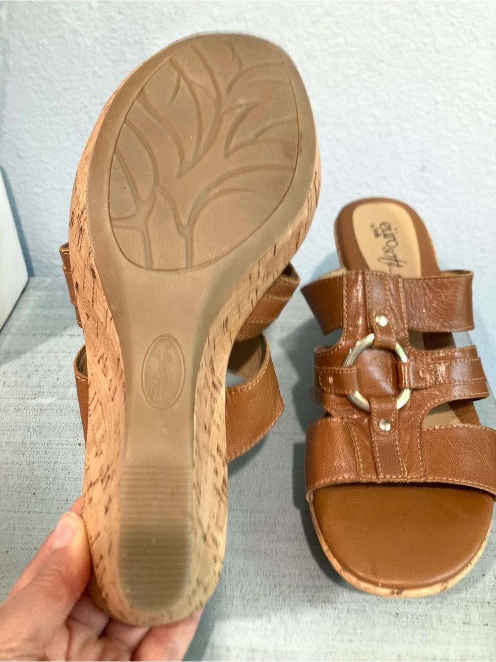 Euro Soft by Sofft Cassie Brown Leather Sandals 8M - Picture 7 of 10
